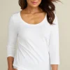 Soft Essential Supima 3/4 Sleeve Tee I<Soft Surroundings Outlet