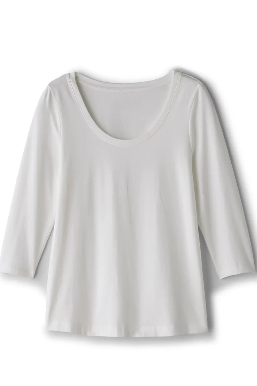 Soft Essential Supima 3/4 Sleeve Tee I<Soft Surroundings Outlet