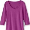 Soft Essential Supima 3/4 Sleeve Tee I<Soft Surroundings Outlet