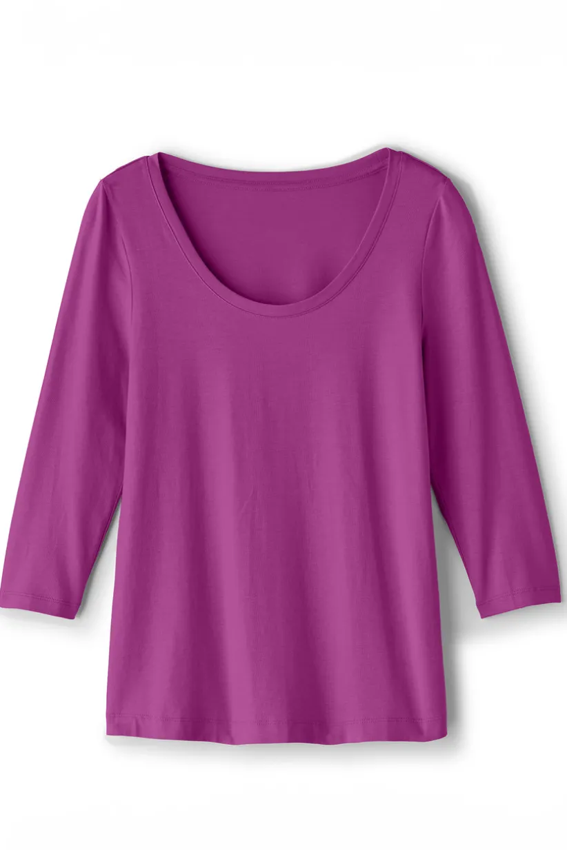 Soft Essential Supima 3/4 Sleeve Tee I<Soft Surroundings Outlet