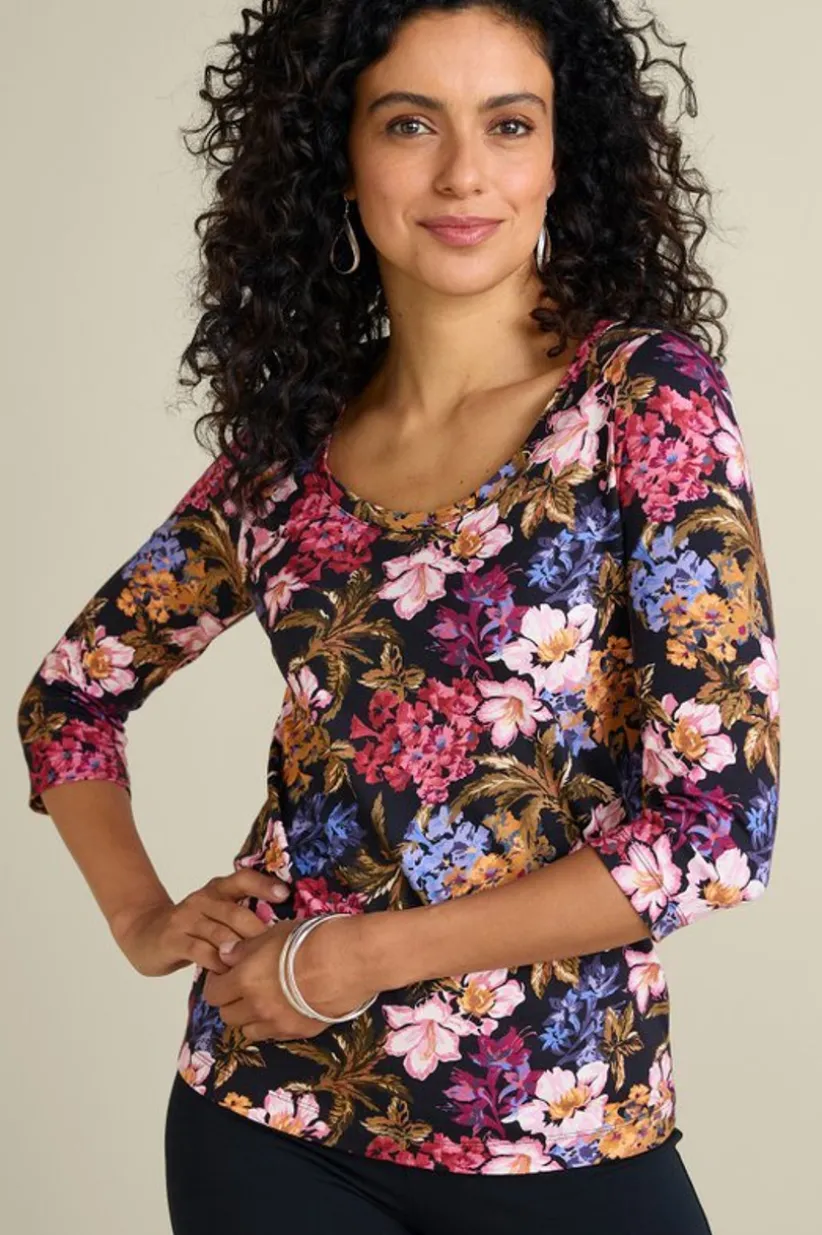 Soft Essential Supima 3/4 Sleeve Tee I<Soft Surroundings Outlet