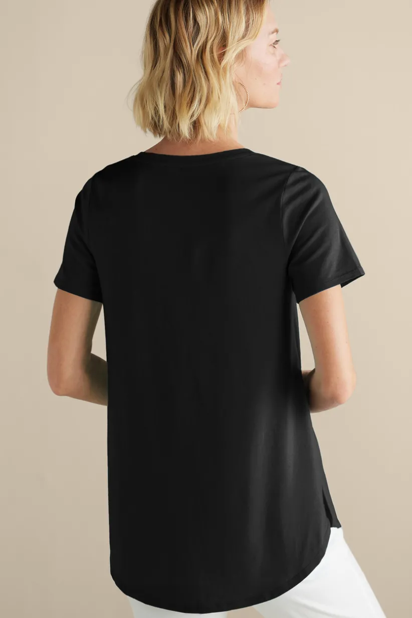 Soft Essential Supima Isabel Short Sleeve Tunic<Soft Surroundings Best