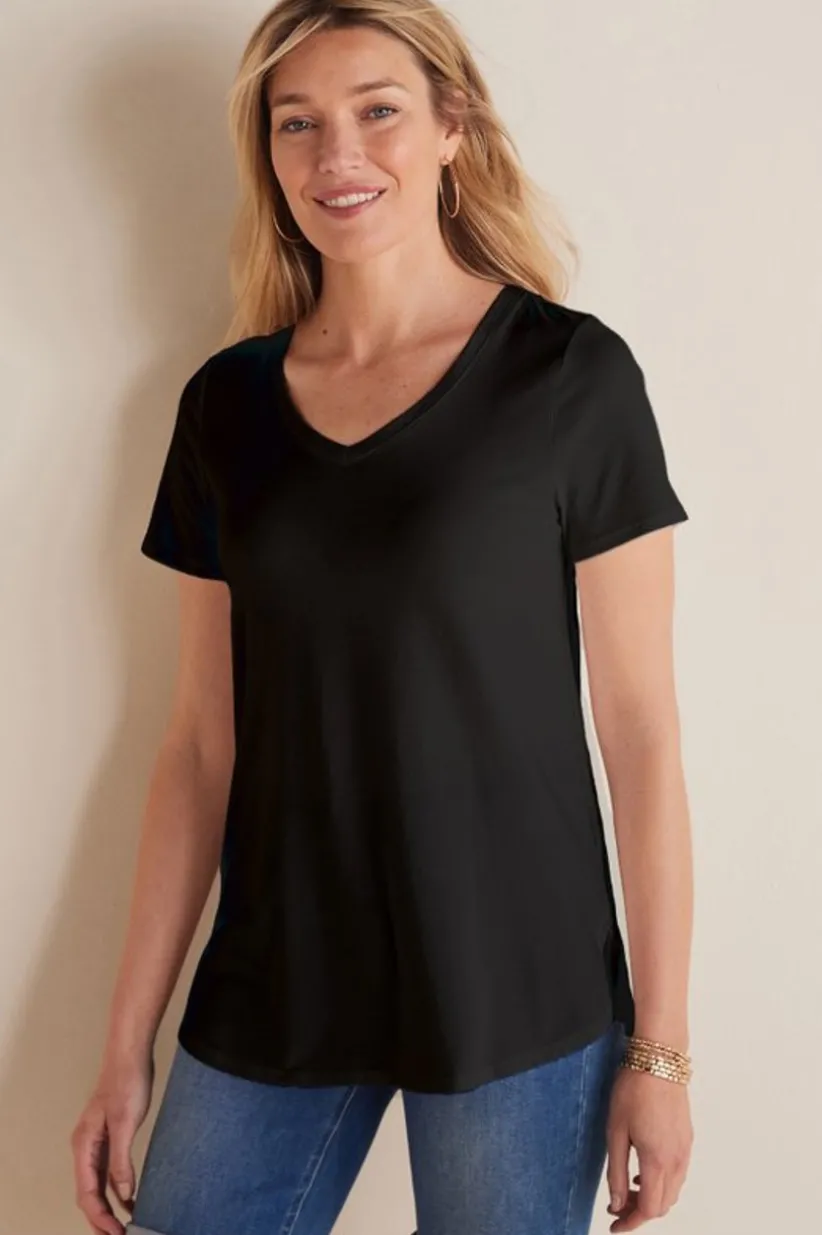 Soft Essential Supima Isabel Short Sleeve Tunic<Soft Surroundings Best