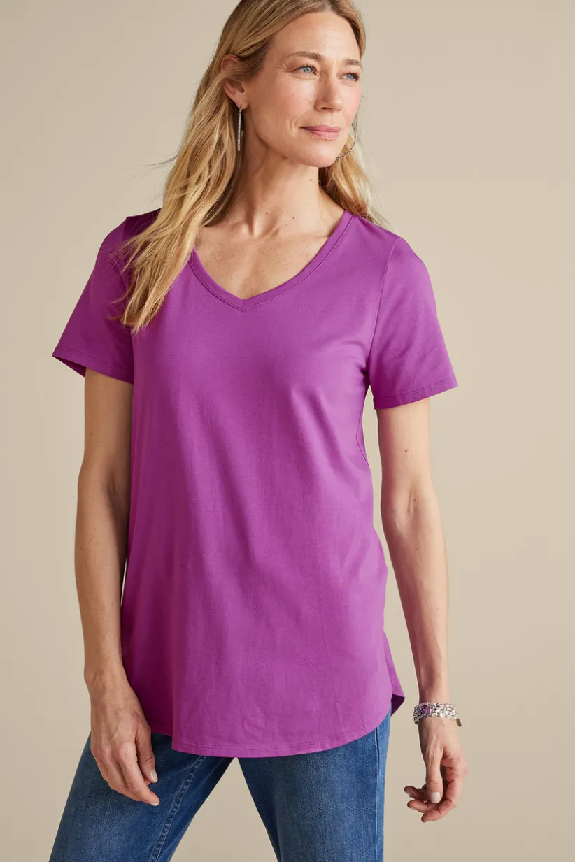 Soft Essential Supima Isabel Short Sleeve Tunic<Soft Surroundings Best