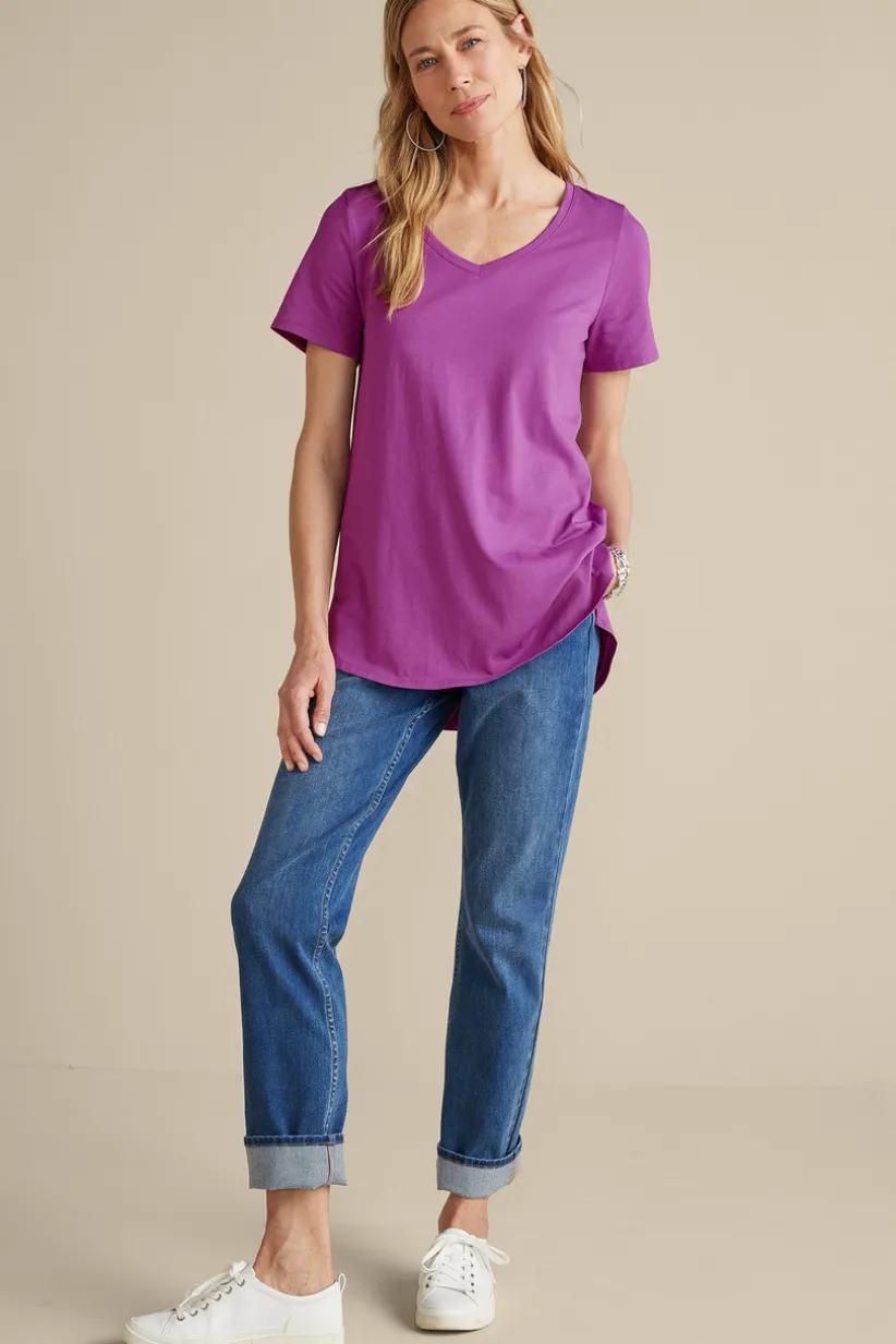 Soft Essential Supima Isabel Short Sleeve Tunic<Soft Surroundings Best