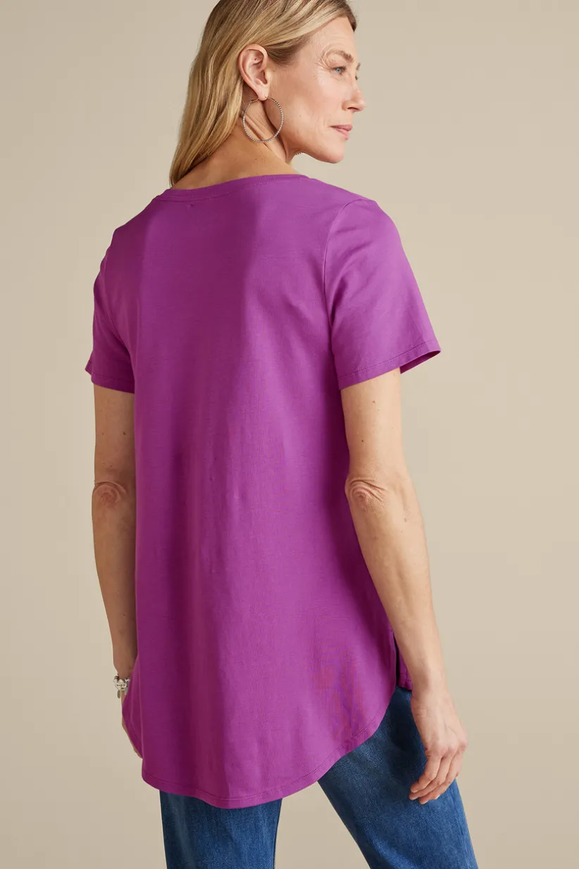 Soft Essential Supima Isabel Short Sleeve Tunic<Soft Surroundings Best