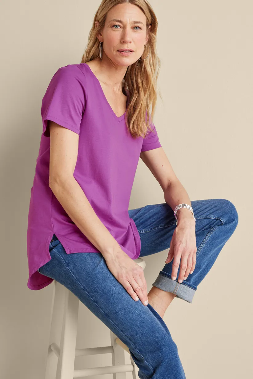 Soft Essential Supima Isabel Short Sleeve Tunic<Soft Surroundings Best