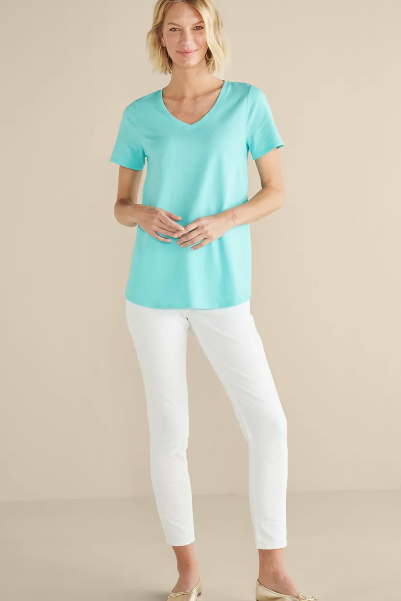 Soft Essential Supima Isabel Short Sleeve Tunic<Soft Surroundings Best