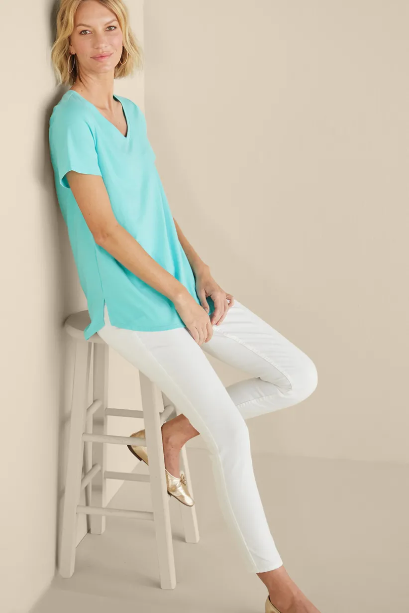 Soft Essential Supima Isabel Short Sleeve Tunic<Soft Surroundings Best