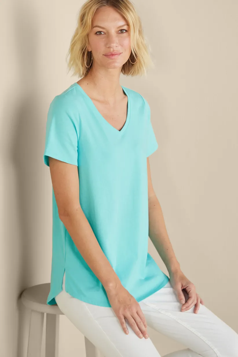 Soft Essential Supima Isabel Short Sleeve Tunic<Soft Surroundings Best