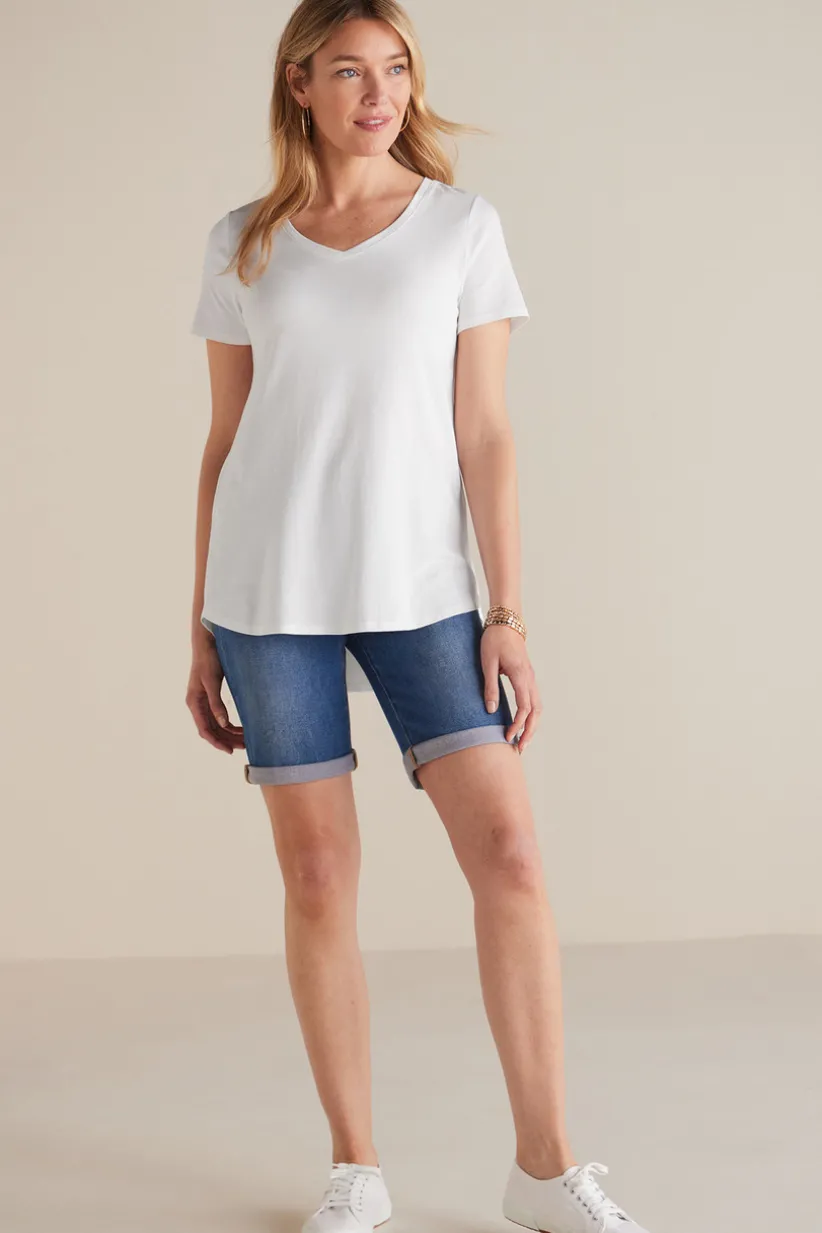 Soft Essential Supima Isabel Short Sleeve Tunic<Soft Surroundings Best