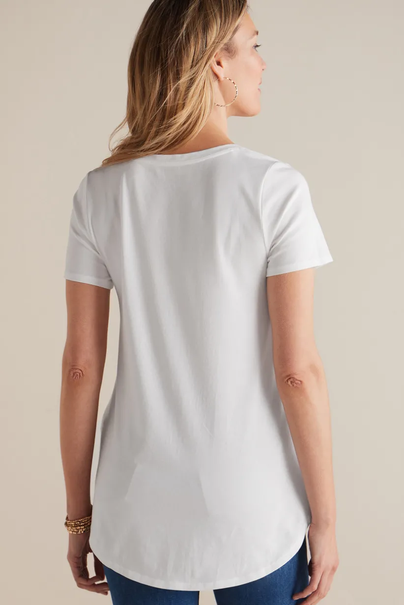 Soft Essential Supima Isabel Short Sleeve Tunic<Soft Surroundings Best