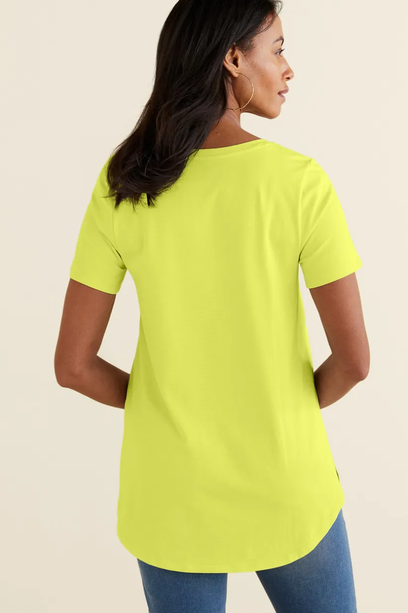Soft Essential Supima Isabel Short Sleeve Tunic<Soft Surroundings Best