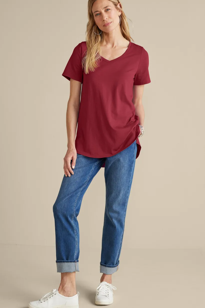 Soft Essential Supima Isabel Short Sleeve Tunic<Soft Surroundings Best