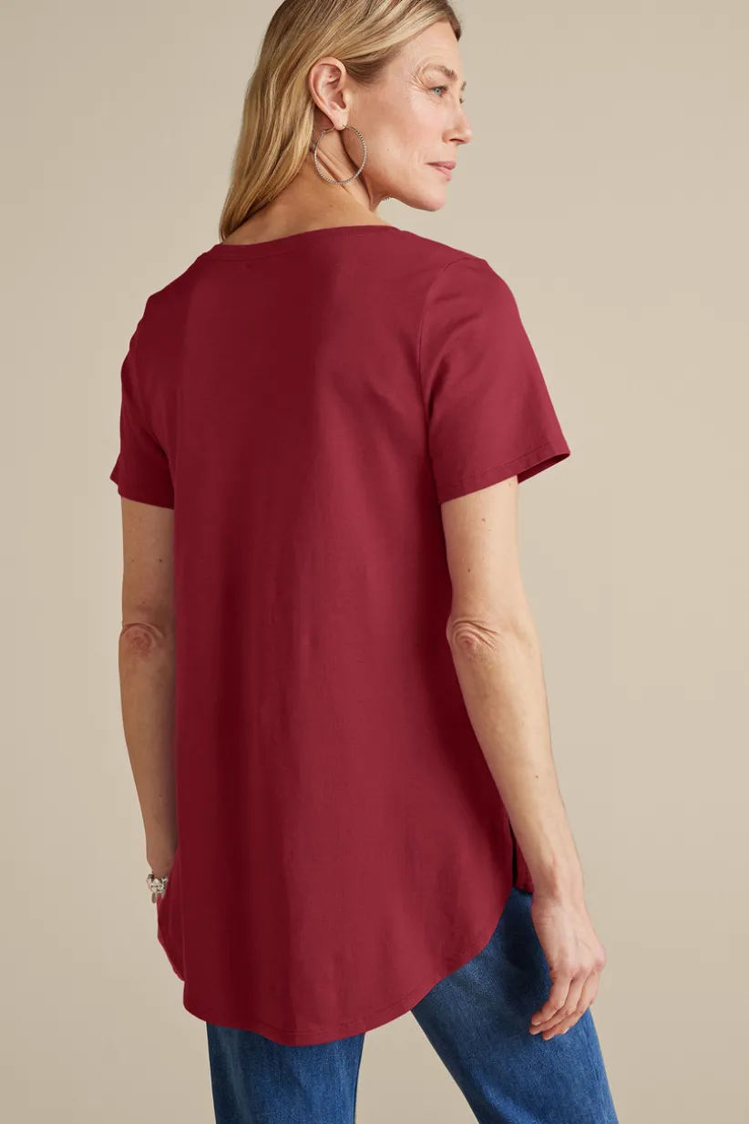 Soft Essential Supima Isabel Short Sleeve Tunic<Soft Surroundings Best