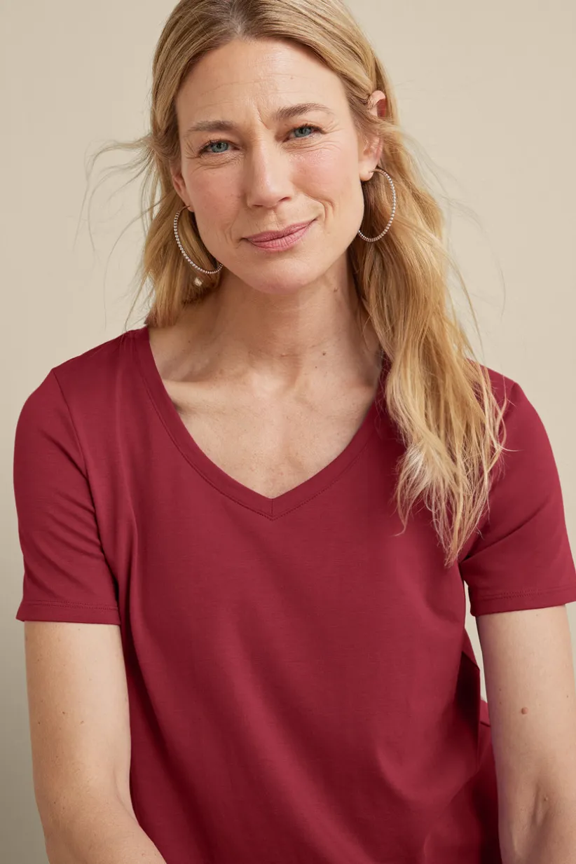 Soft Essential Supima Isabel Short Sleeve Tunic<Soft Surroundings Best