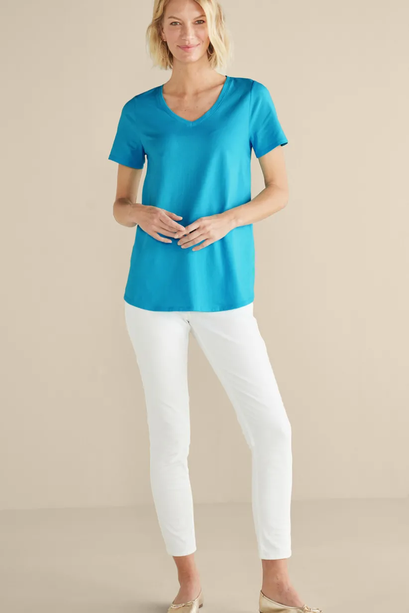 Soft Essential Supima Isabel Short Sleeve Tunic<Soft Surroundings Best