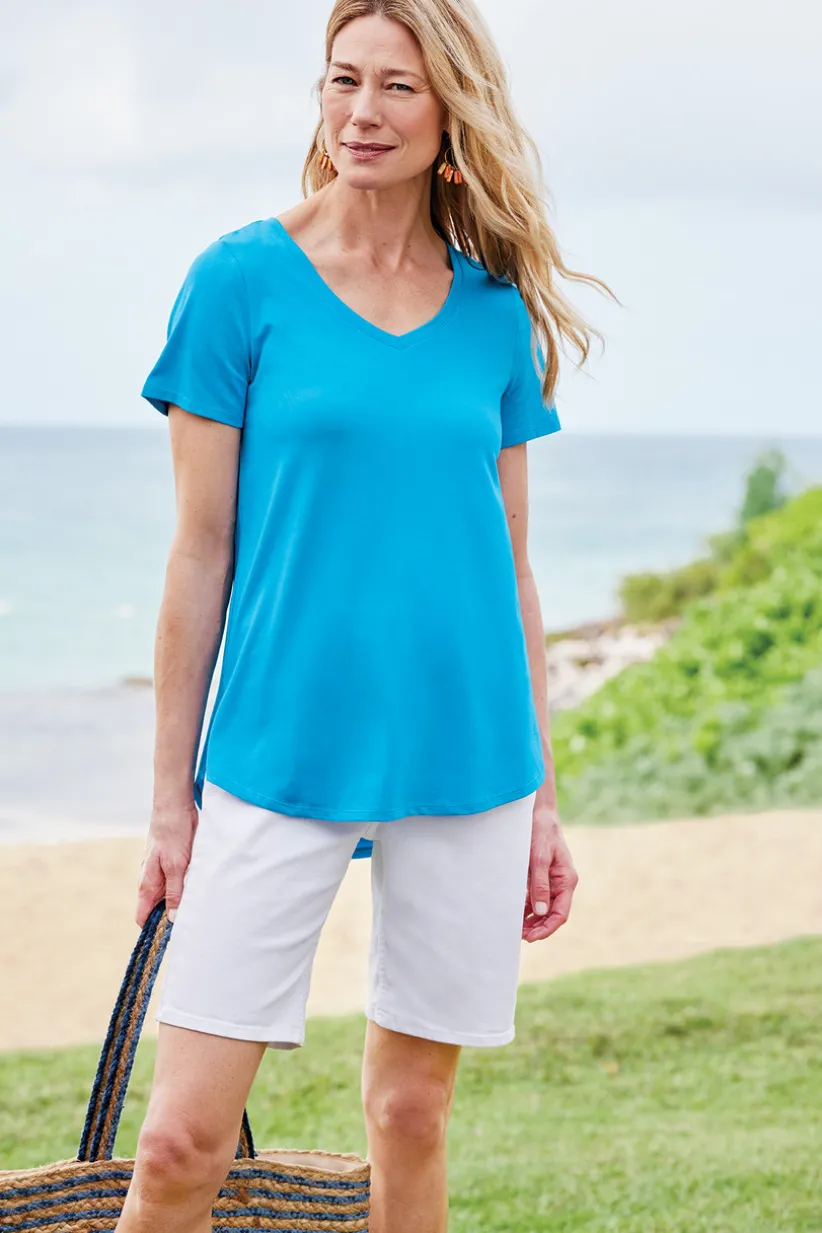 Soft Essential Supima Isabel Short Sleeve Tunic<Soft Surroundings Best
