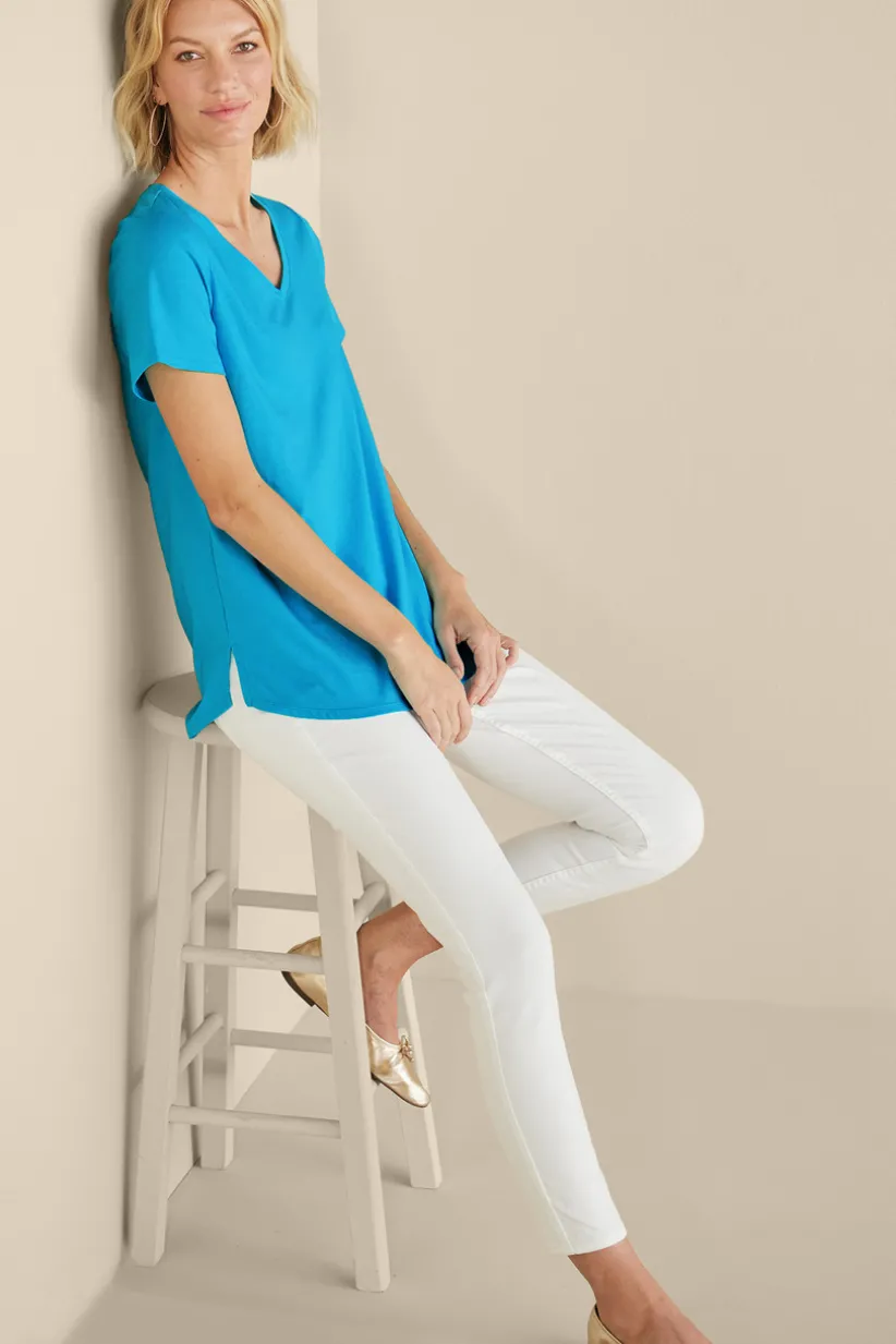 Soft Essential Supima Isabel Short Sleeve Tunic<Soft Surroundings Best