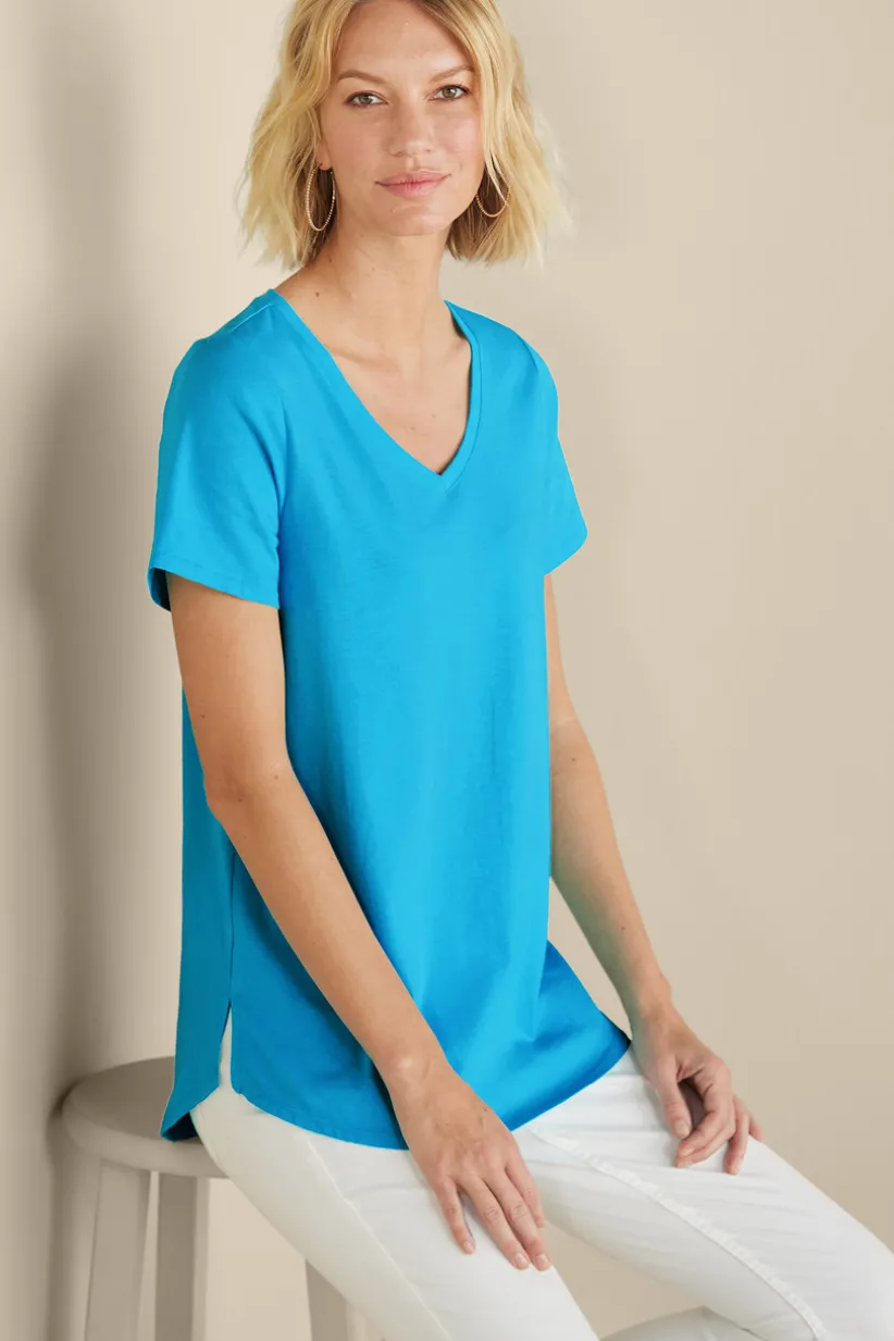 Soft Essential Supima Isabel Short Sleeve Tunic<Soft Surroundings Best