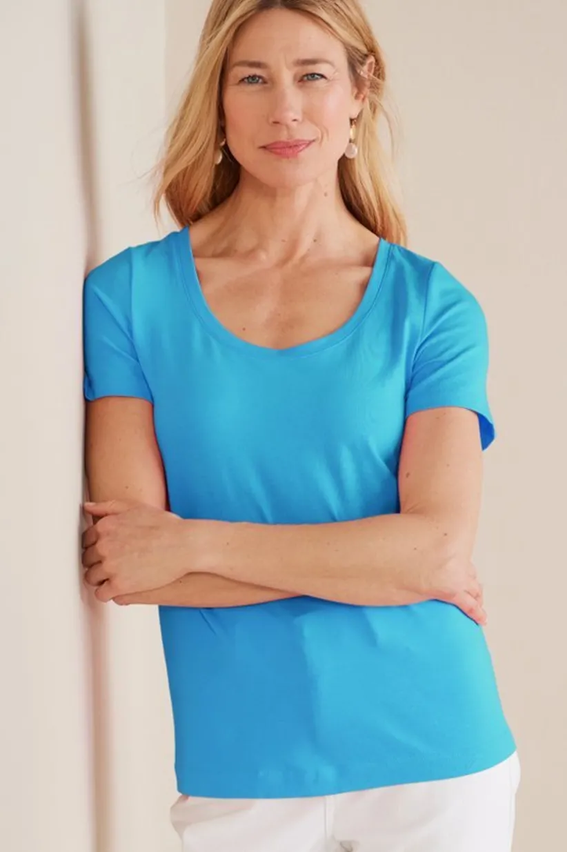 Soft Essential Supima Short Sleeve Tee<Soft Surroundings Online