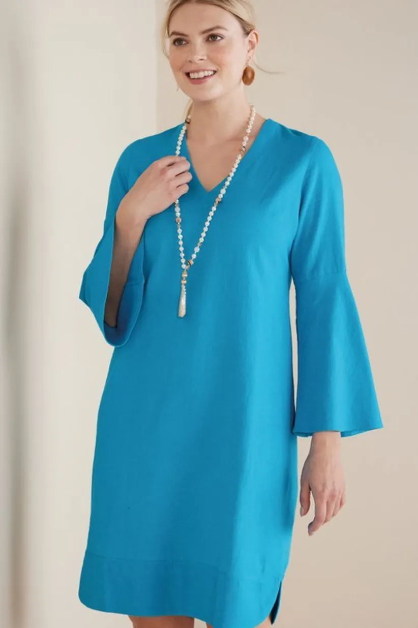 Soleil Linen Blend Dress<Soft Surroundings Online