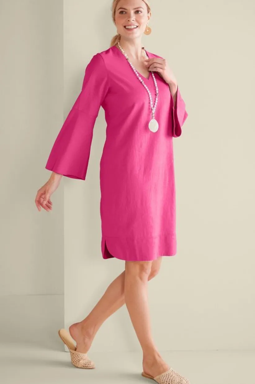 Soleil Linen Blend Dress<Soft Surroundings Online