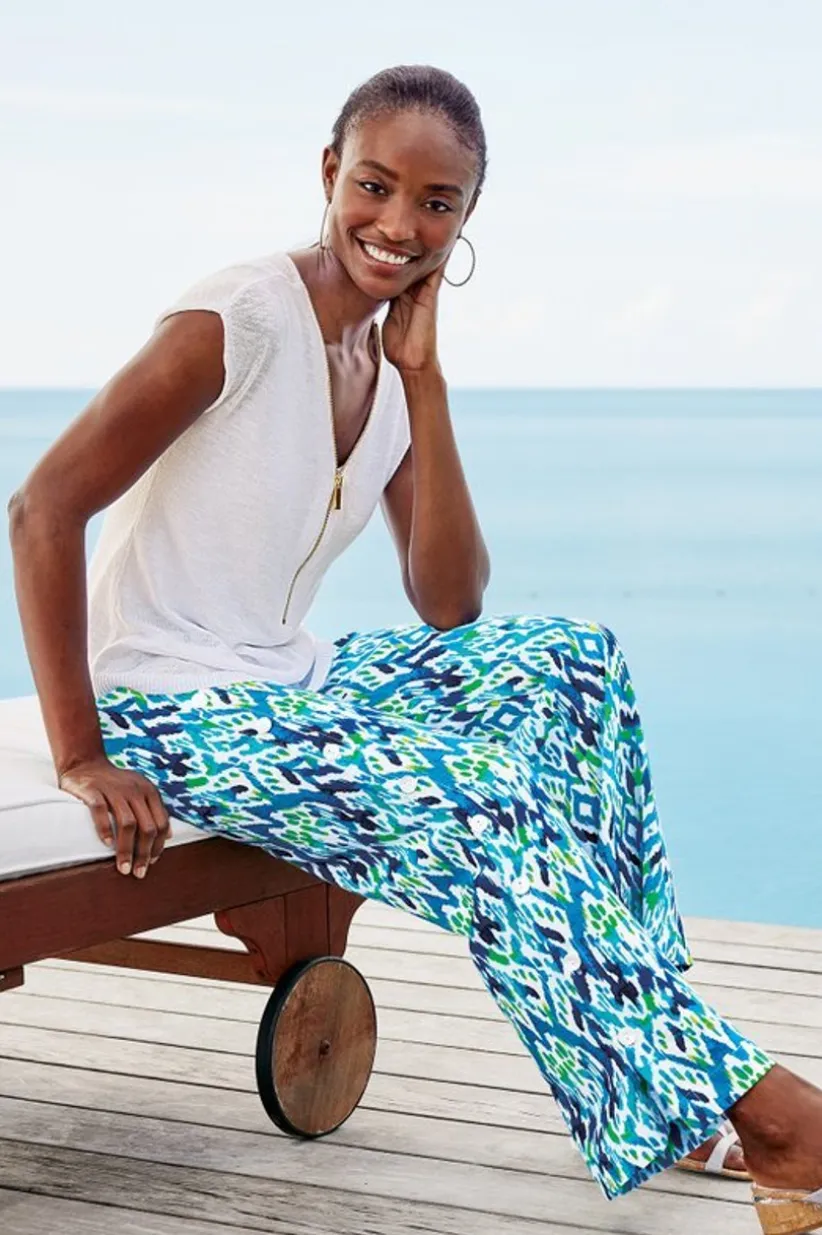 Sonoma Linen Blend Wide Leg Pants<Soft Surroundings Fashion