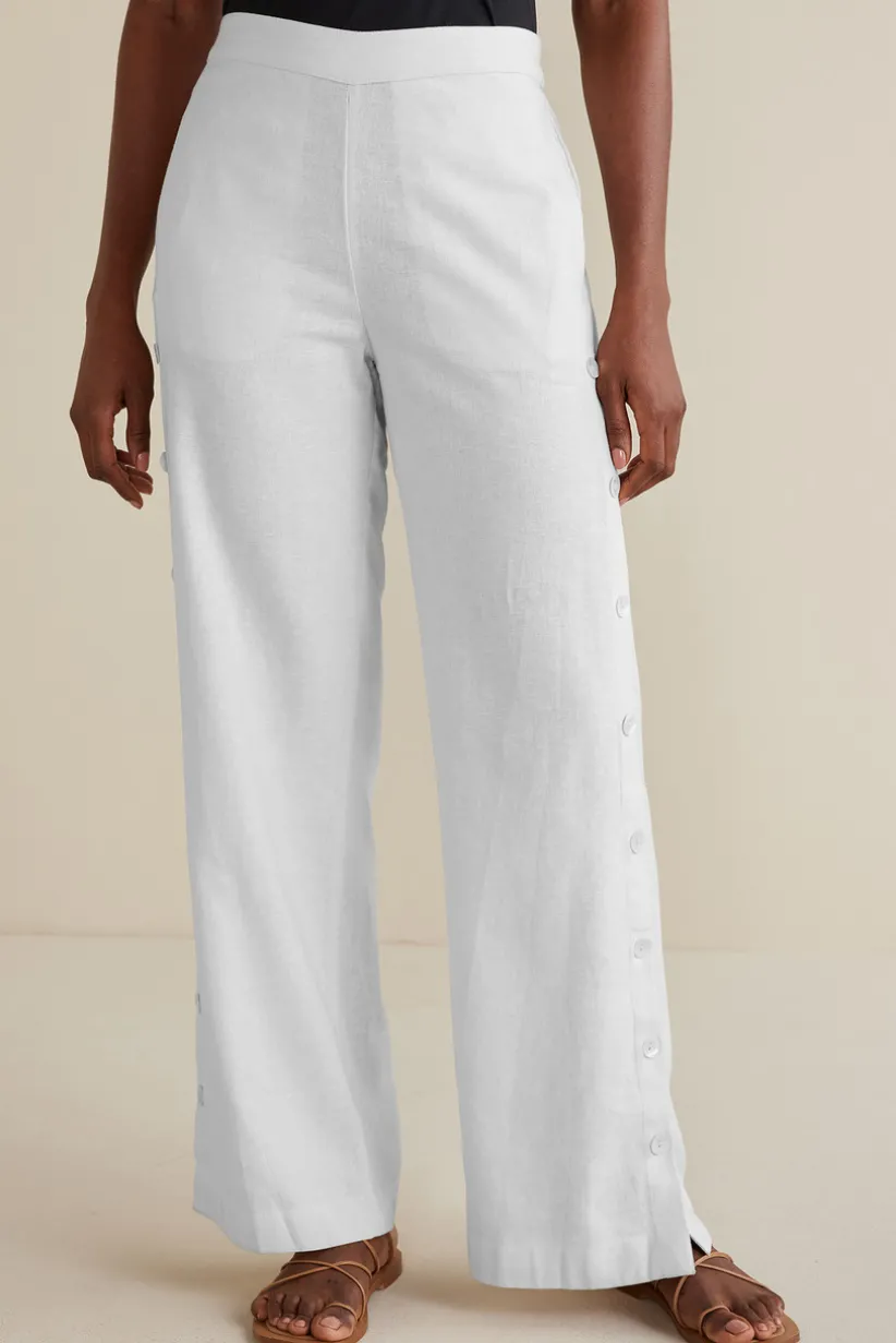 Sonoma Linen Blend Wide Leg Pants<Soft Surroundings Fashion