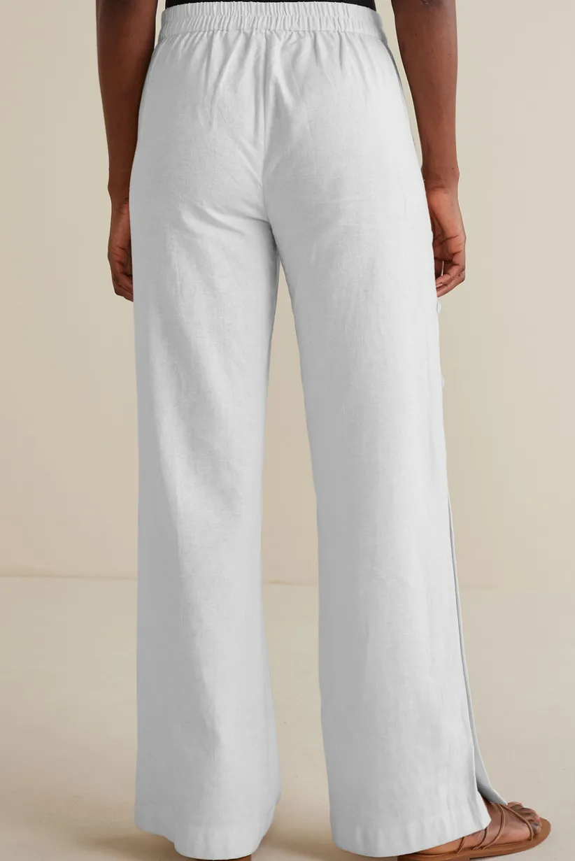 Sonoma Linen Blend Wide Leg Pants<Soft Surroundings Fashion