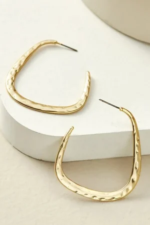 Soreli Hammered Hoop Earrings<Soft Surroundings Best