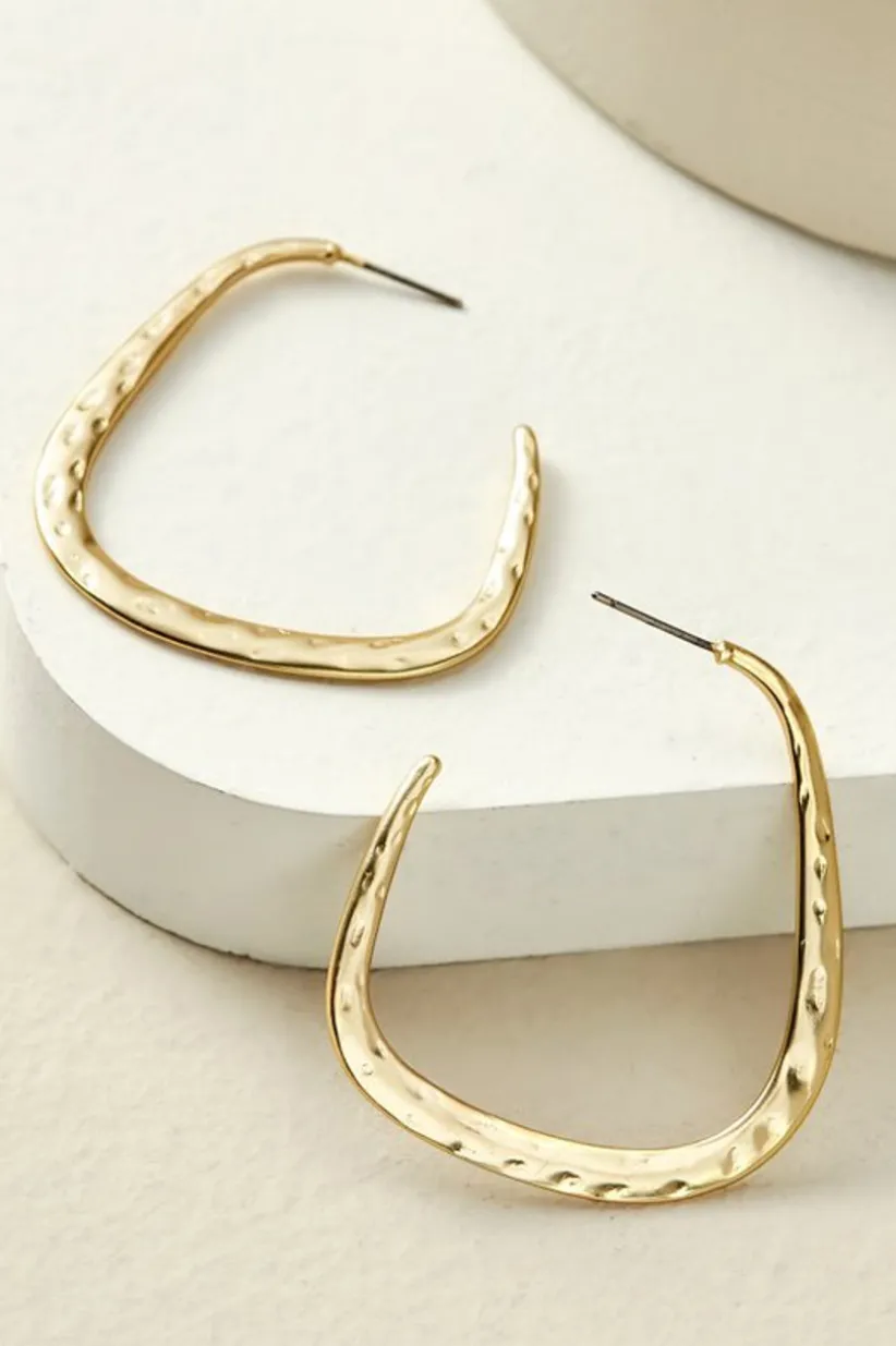 Soreli Hammered Hoop Earrings<Soft Surroundings Best