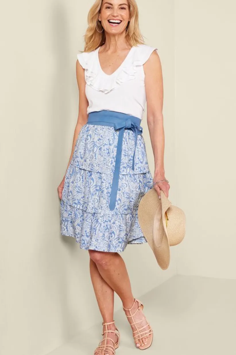 Talisa Linen Blend Skirt<Soft Surroundings Outlet