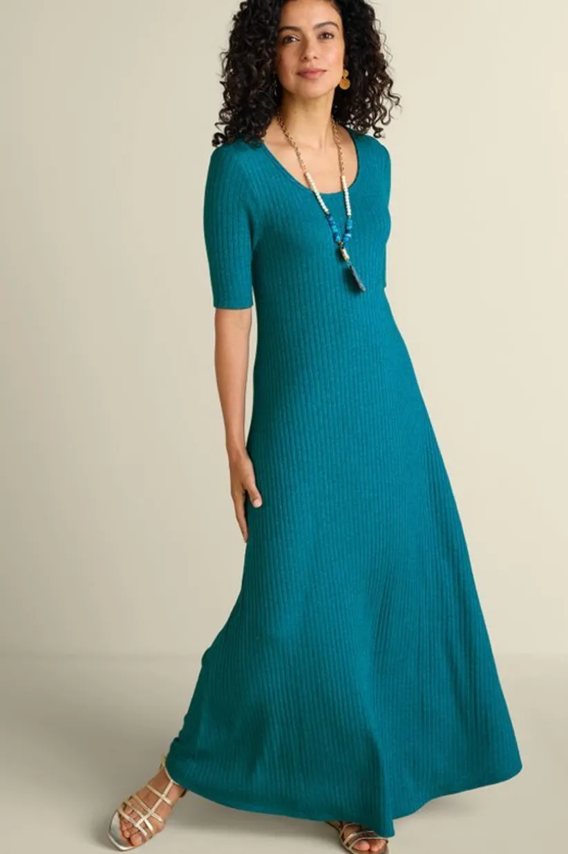 Textured Short Sleeve Santiago Dress<Soft Surroundings Hot