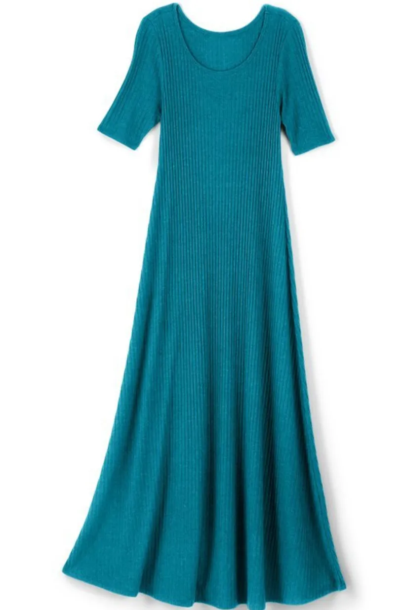 Textured Short Sleeve Santiago Dress<Soft Surroundings Hot