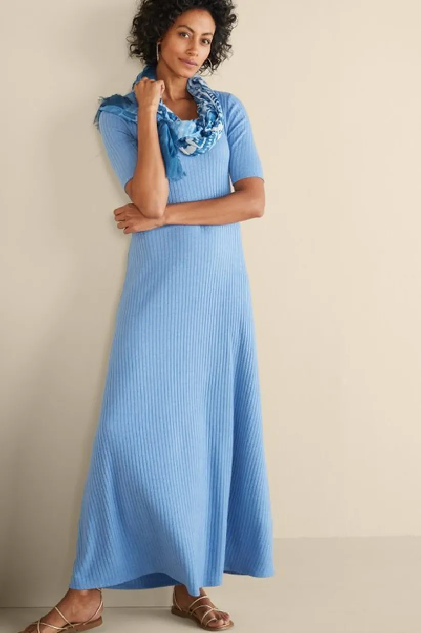 Textured Short Sleeve Santiago Dress<Soft Surroundings Hot
