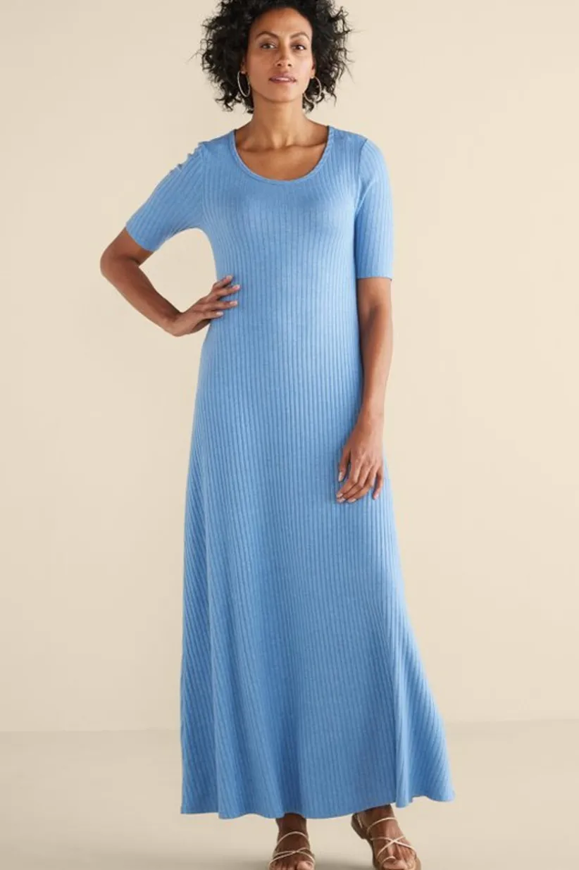Textured Short Sleeve Santiago Dress<Soft Surroundings Hot