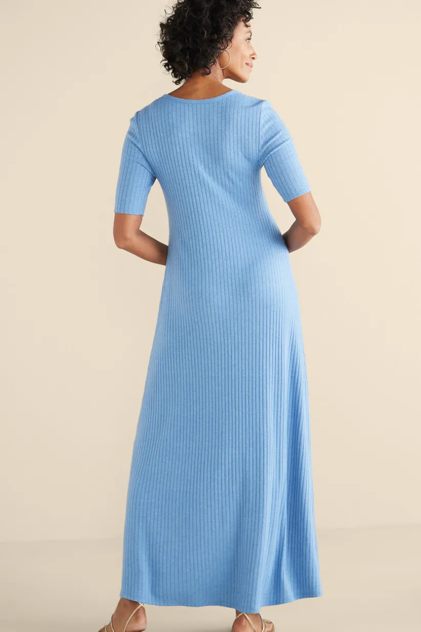 Textured Short Sleeve Santiago Dress<Soft Surroundings Hot