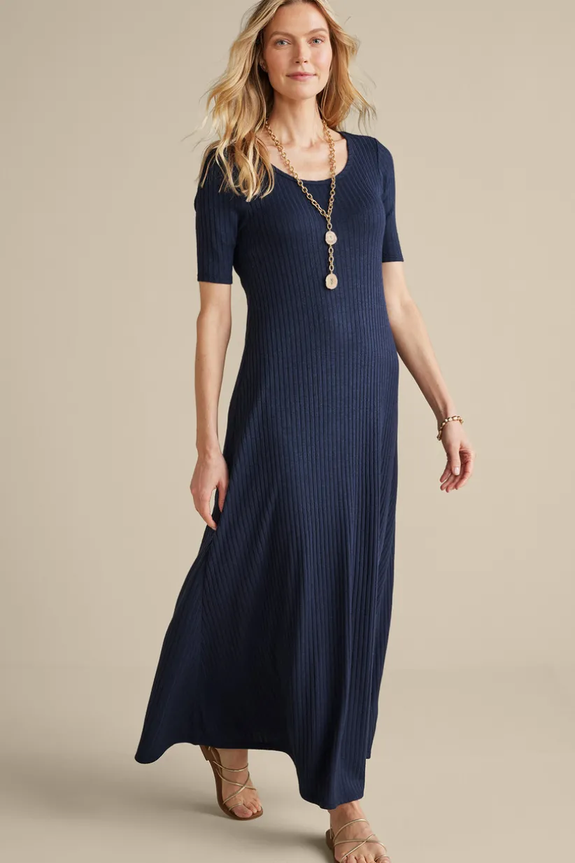 Textured Short Sleeve Santiago Dress<Soft Surroundings Hot