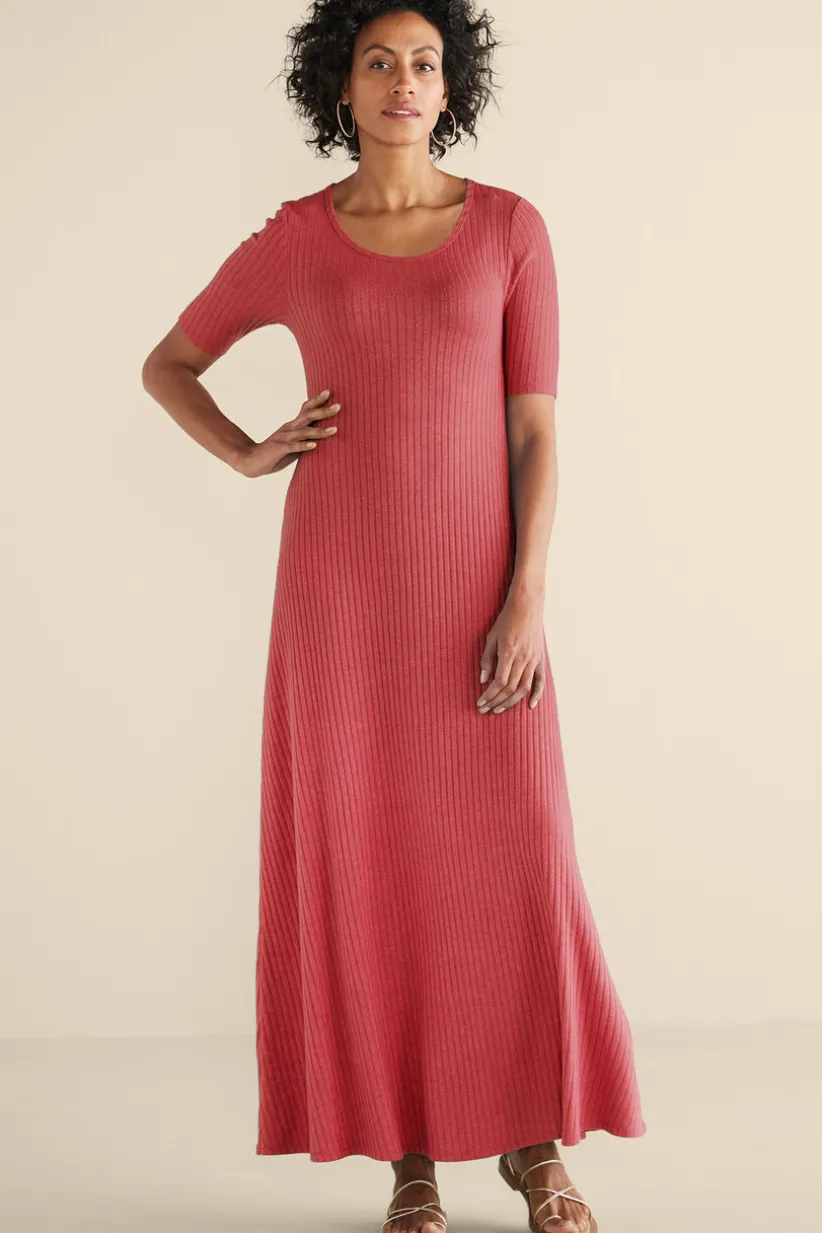 Textured Short Sleeve Santiago Dress<Soft Surroundings Hot