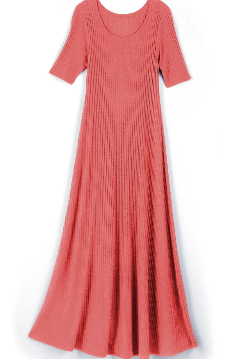 Textured Short Sleeve Santiago Dress<Soft Surroundings Hot