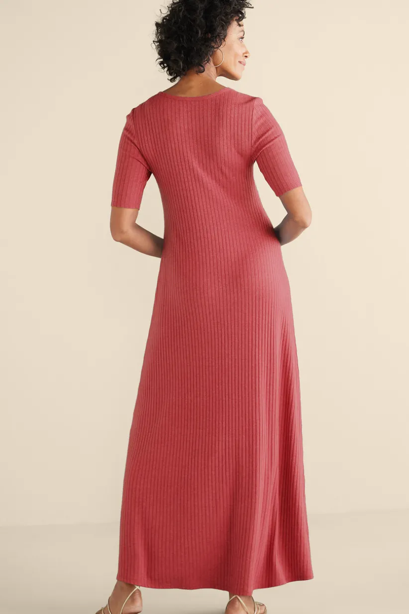 Textured Short Sleeve Santiago Dress<Soft Surroundings Hot