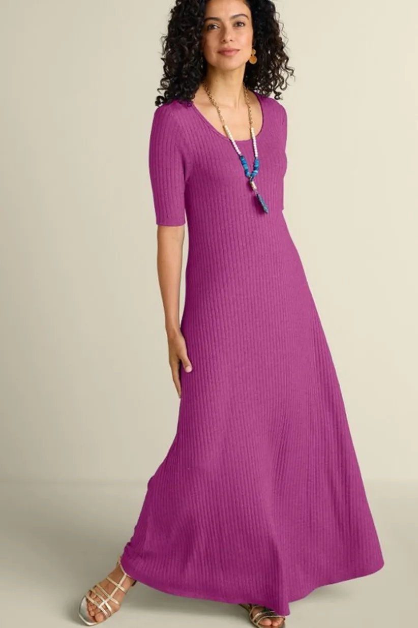 Textured Short Sleeve Santiago Dress<Soft Surroundings Hot