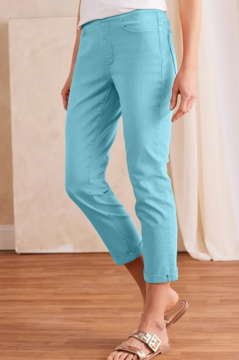 The Ultimate Denim Pull-On Crop<Soft Surroundings Best