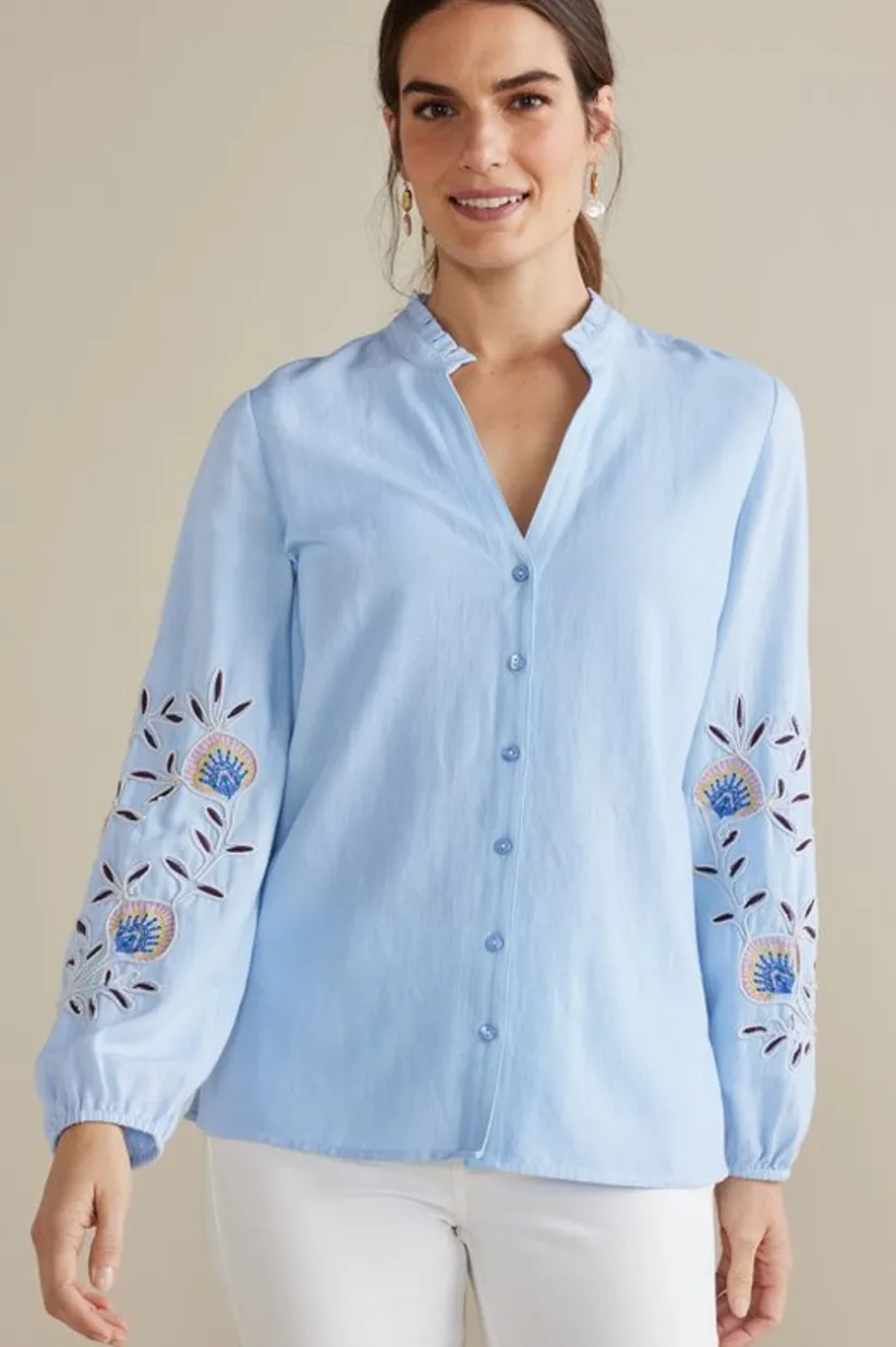 Titania Embroidered Top<Soft Surroundings Outlet
