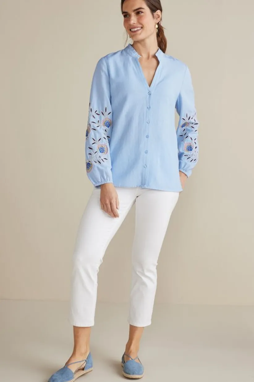 Titania Embroidered Top<Soft Surroundings Outlet