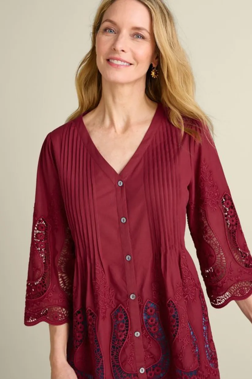 Trella Eyelet Top<Soft Surroundings Fashion