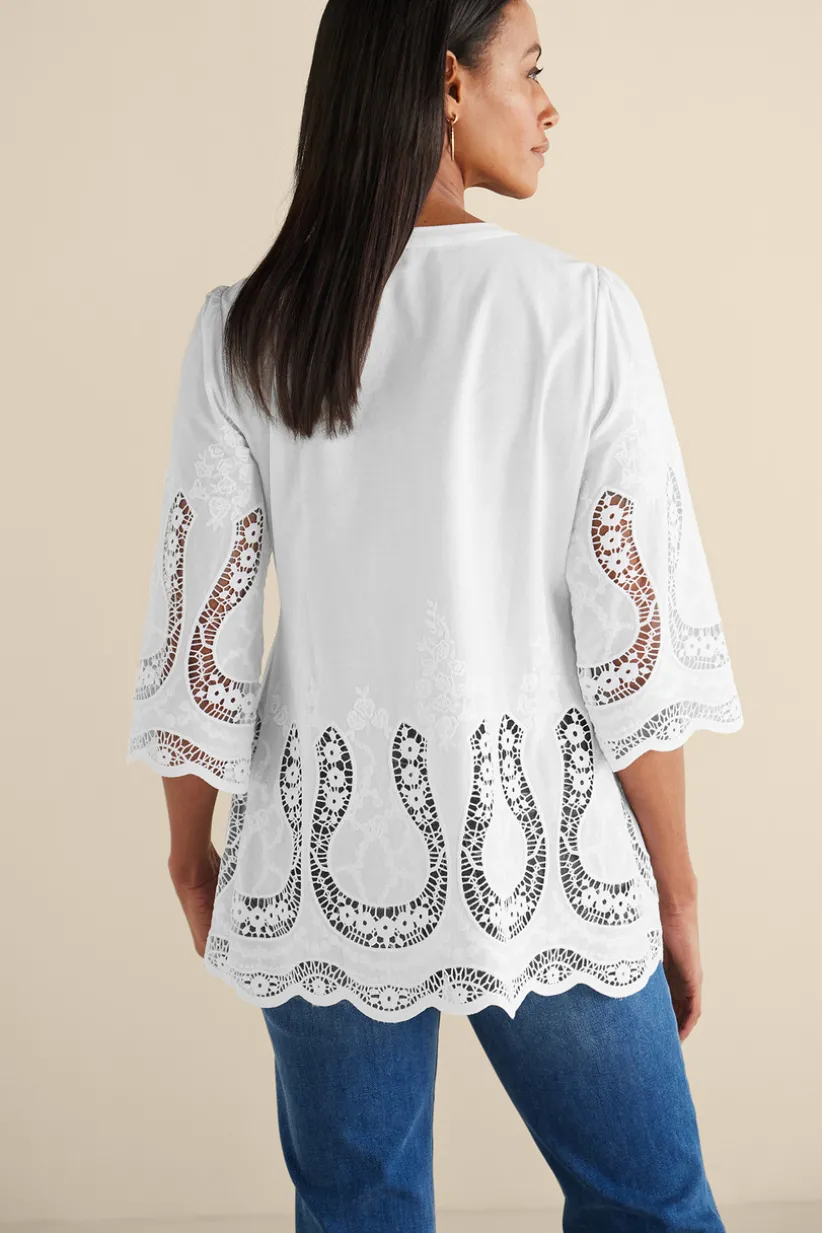 Trella Eyelet Top<Soft Surroundings Fashion