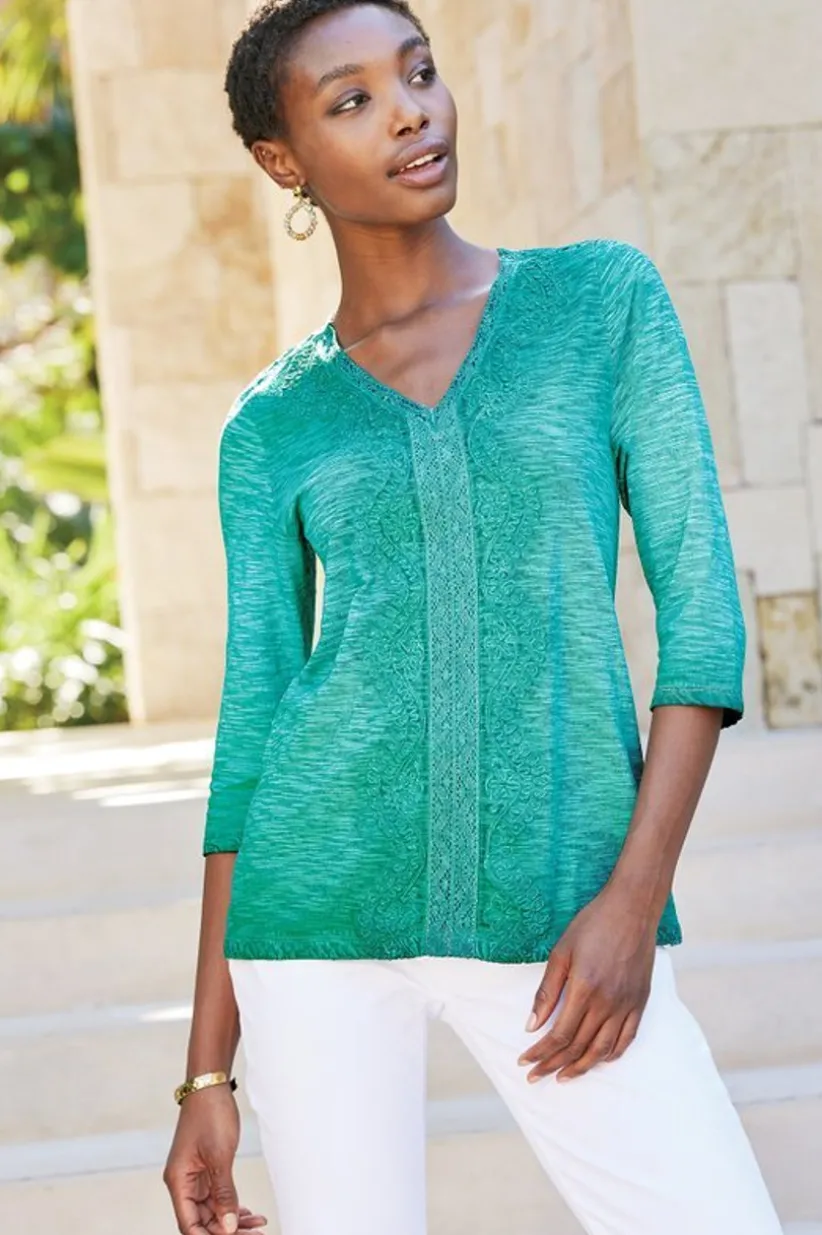 Trevi Lace Top<Soft Surroundings Clearance