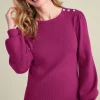Tyla Button Shoulder Sweater<Soft Surroundings New